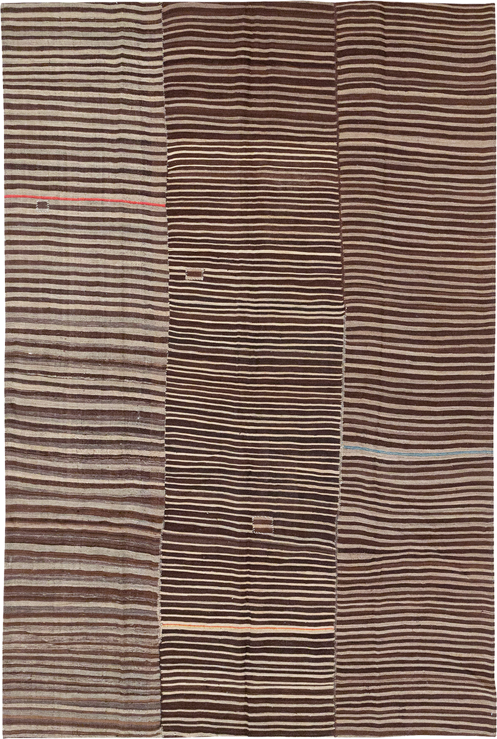 Vintage Persian Flatweave Kilim Accent Rug, No.30150 - Gss