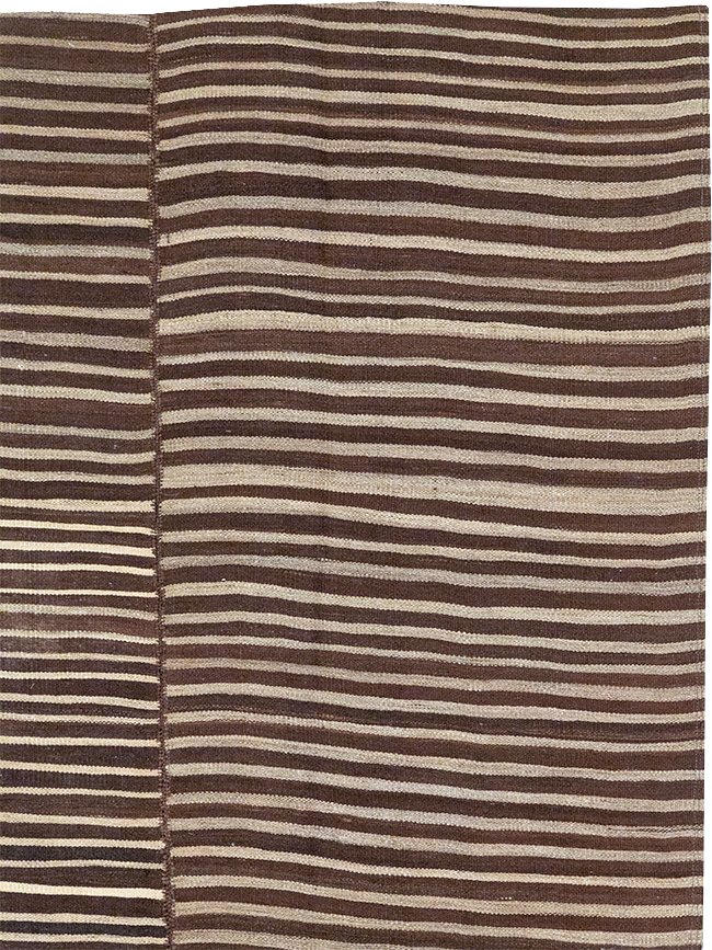 Vintage Persian Flatweave Kilim Accent Rug, No.30150 - Gss