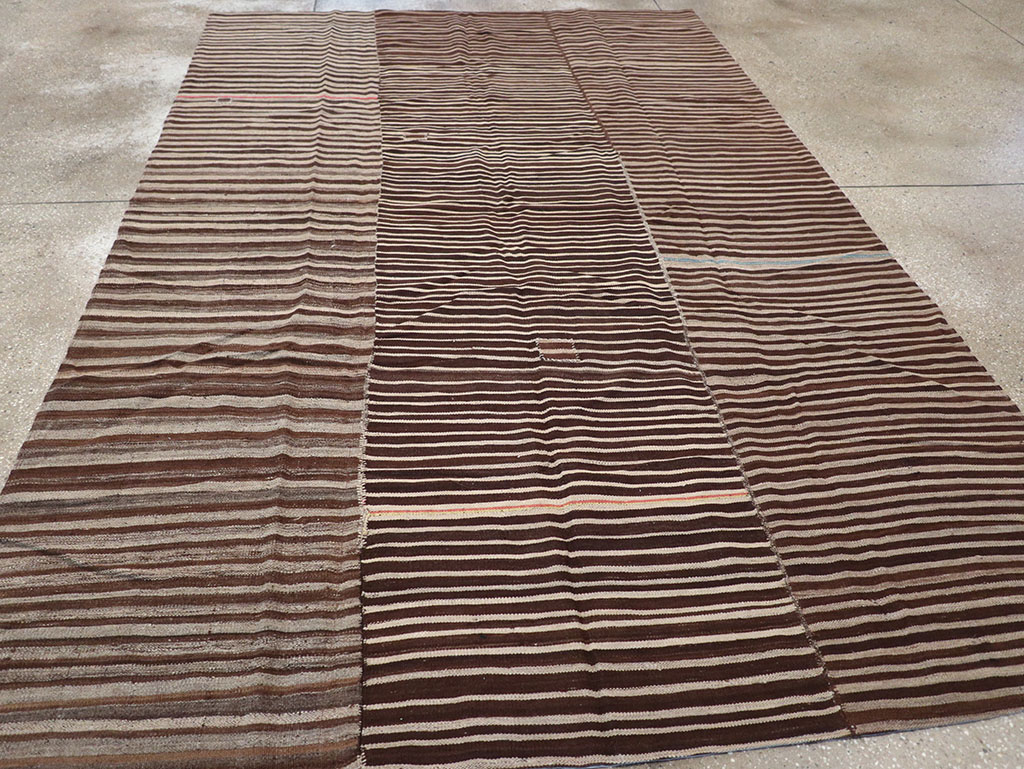 Vintage Persian Flatweave Kilim Accent Rug, No.30150 - Gss