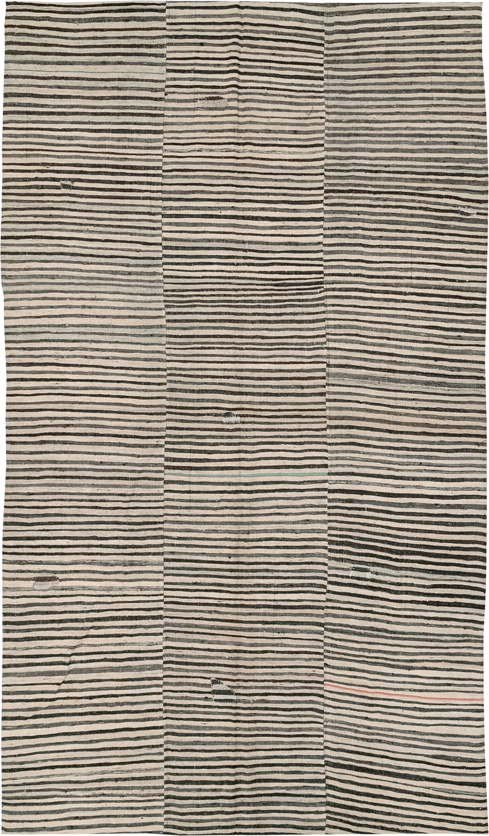 Vintage Persian Flatweave Kilim Room Size Carpet, No.30153 - Gss