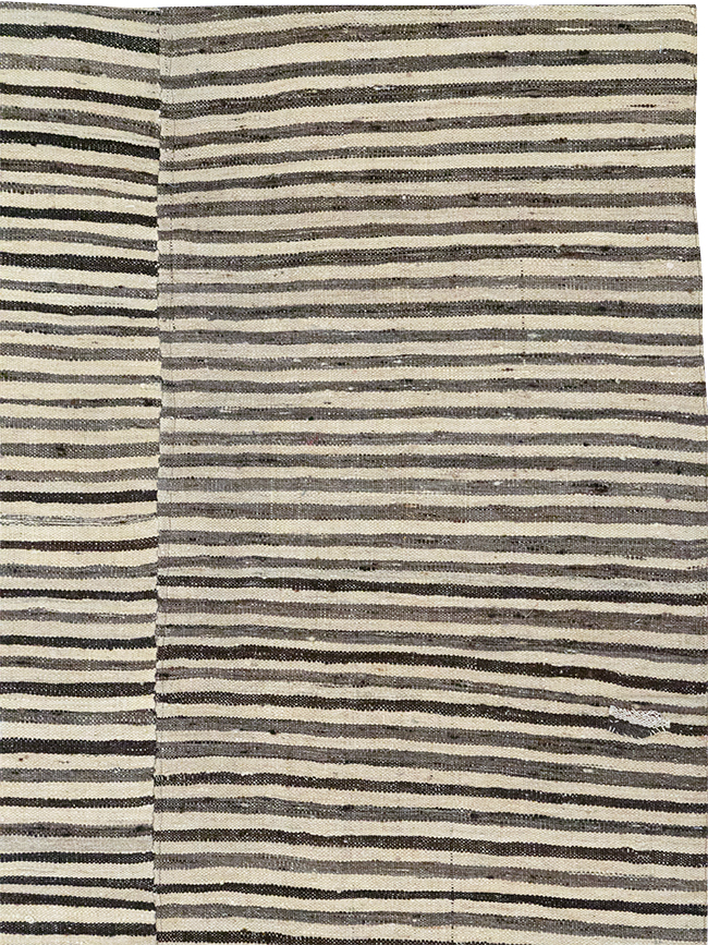 Vintage Persian Flatweave Kilim Room Size Carpet, No.30153 - Gss