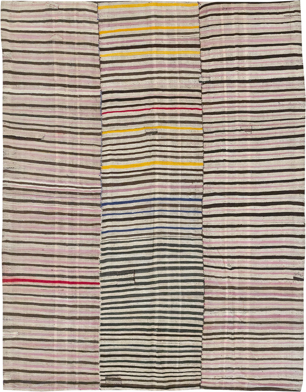 Vintage Persian Flatweave Kilim Accent Carpet, No.30154 - Gss