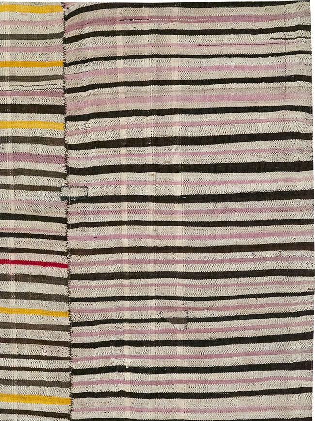 Vintage Persian Flatweave Kilim Accent Carpet, No.30154 - Gss