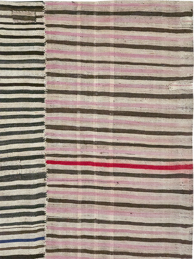 Vintage Persian Flatweave Kilim Accent Carpet, No.30154 - Gss