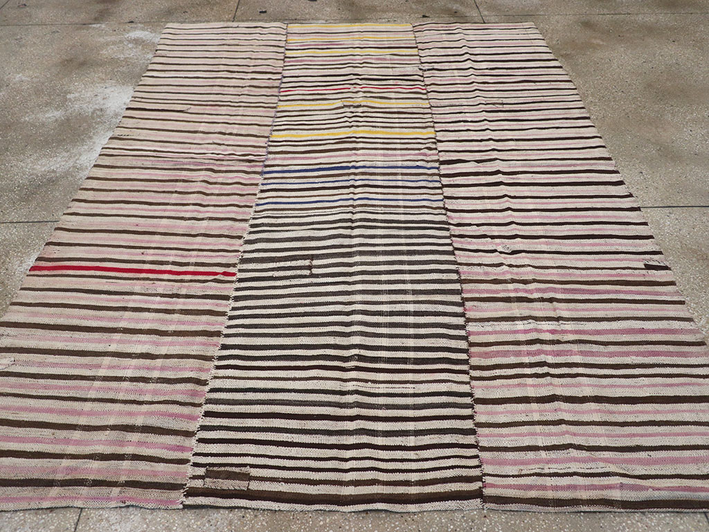 Vintage Persian Flatweave Kilim Accent Carpet, No.30154 - Gss