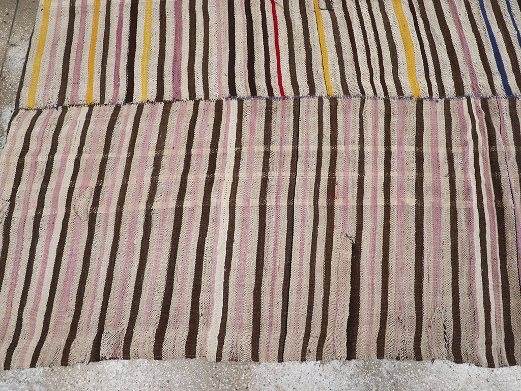 Vintage Persian Flatweave Kilim Accent Carpet, No.30154 - Gss