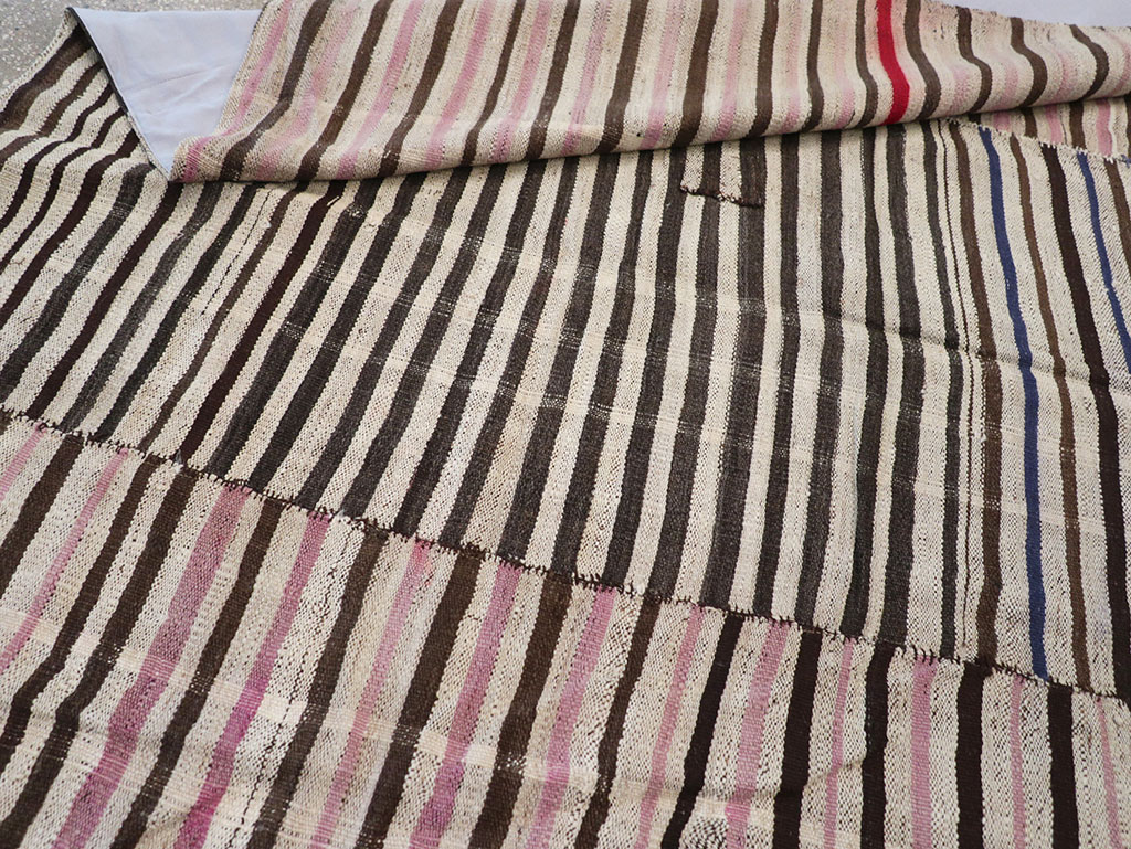 Vintage Persian Flatweave Kilim Accent Carpet, No.30154 - Gss