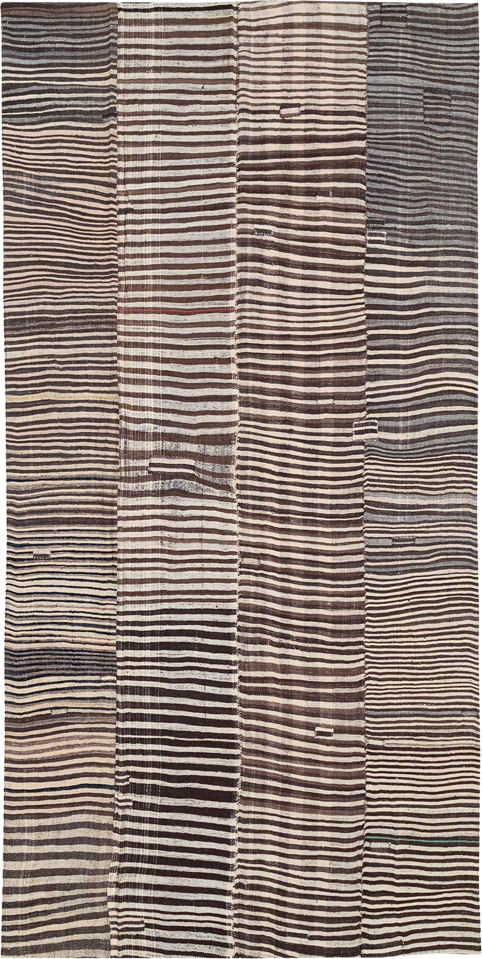 Vintage Persian Flatweave Kilim Room Size Carpet, No.30161 - Gss