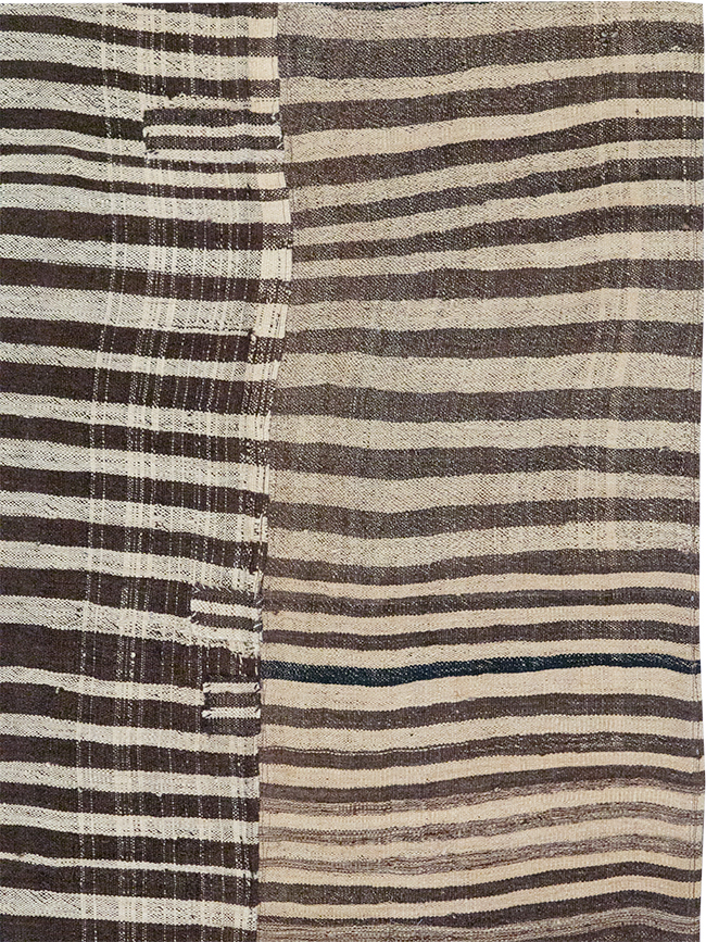 Vintage Persian Flatweave Kilim Room Size Carpet, No.30161 - Gss