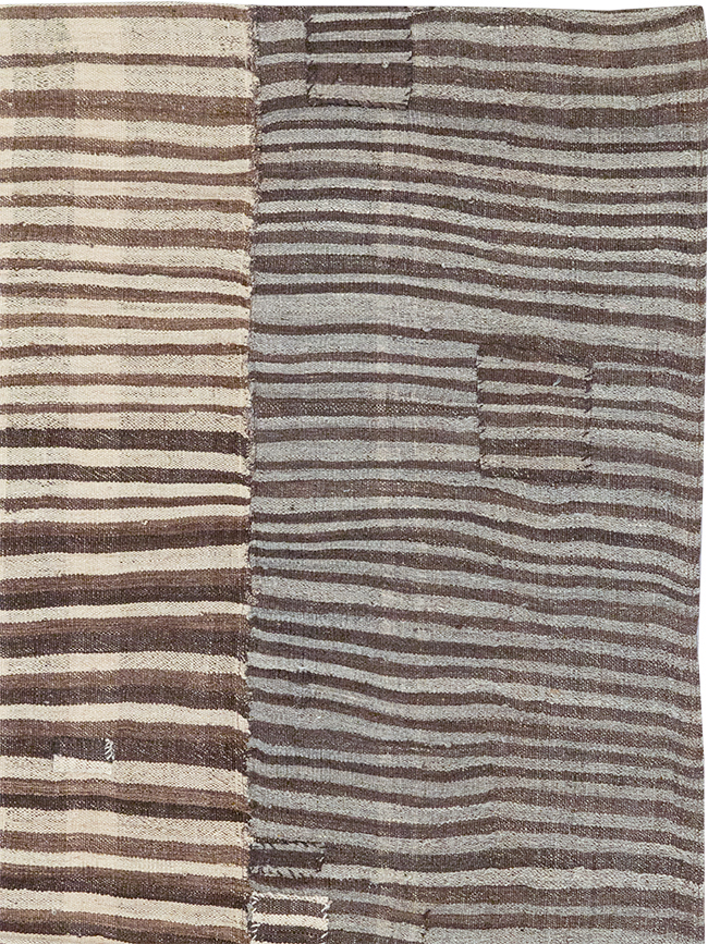 Vintage Persian Flatweave Kilim Room Size Carpet, No.30161 - Gss