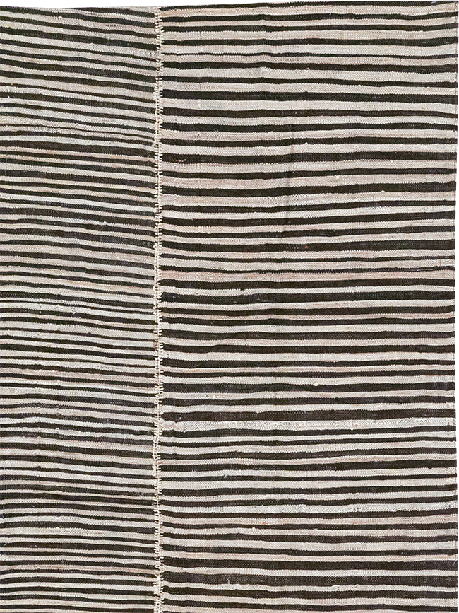 Vintage Persian Flatweave Kilim Accent Carpet, No.30162 - Gss