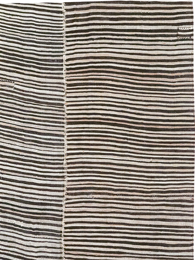 Vintage Persian Flatweave Kilim Accent Carpet, No.30162 - Gss