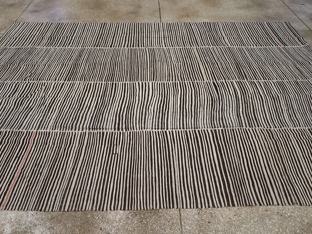 Vintage Persian Flatweave Kilim Accent Carpet, No.30162 - Gss