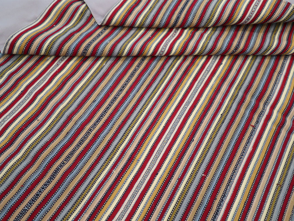 Vintage Turkish Flatweave Kilim Small Room Size Carpet, No.30164 - Gss