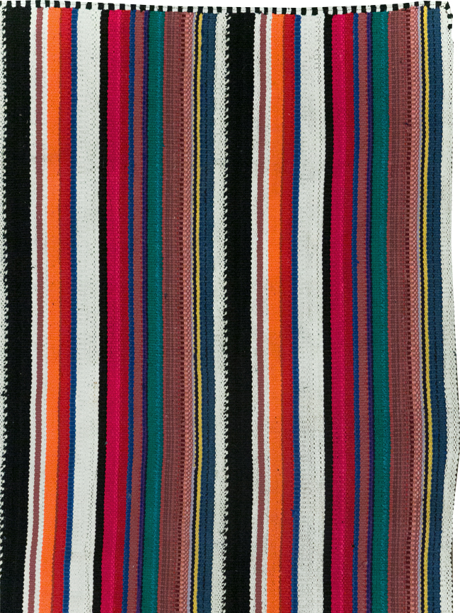 Vintage Turkish Flatweave Kilim Accent Rug, No.30165 - Gss