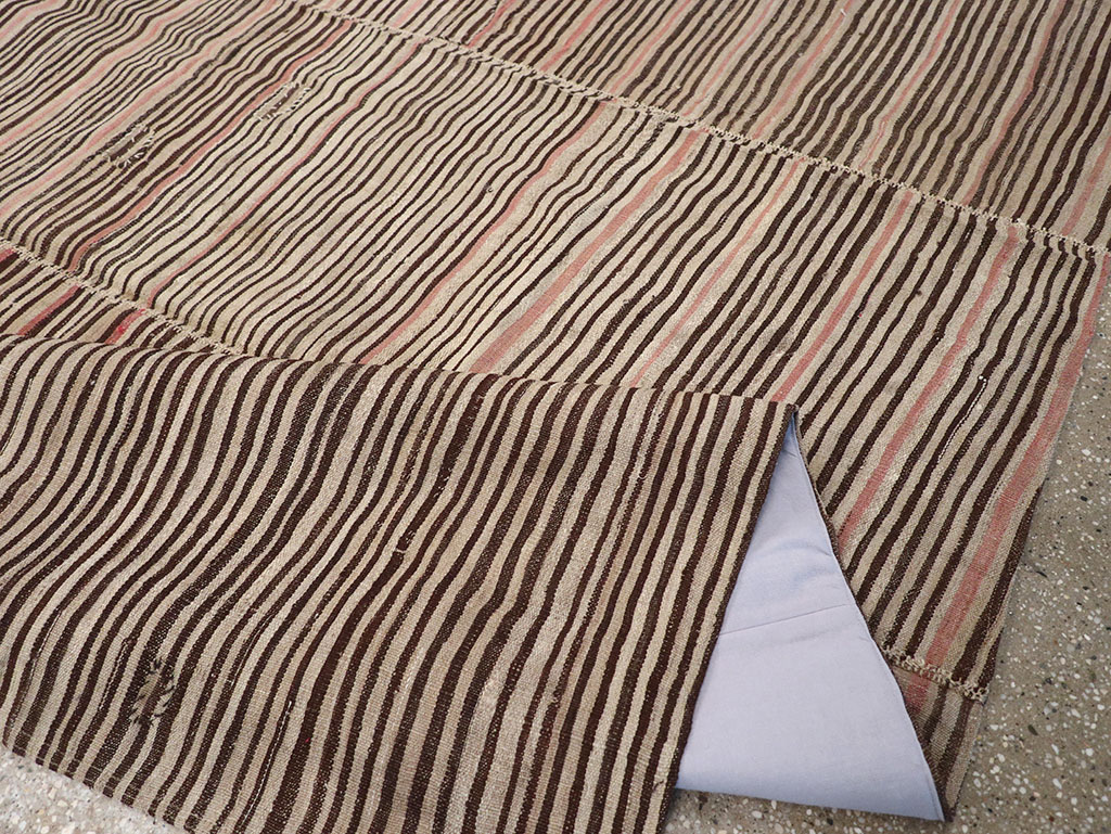 Vintage Persian Flatweave Kilim Room Size Carpet, No.30171 - Gss