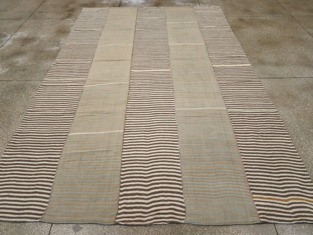 Modern Turkish Flatweave Kilim Room Size Carpet, No.30172 - Gss