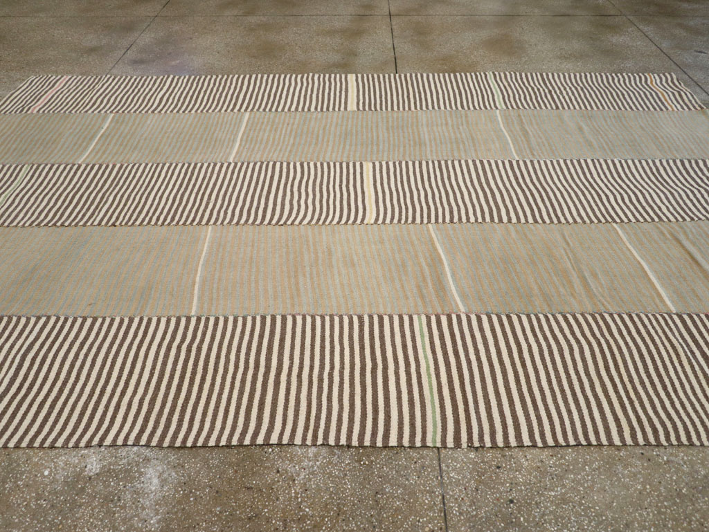 Modern Turkish Flatweave Kilim Room Size Carpet, No.30172 - Gss