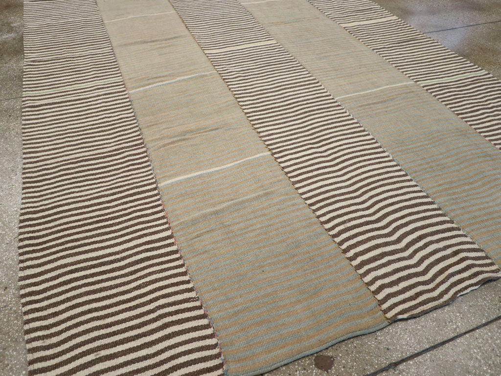 Modern Turkish Flatweave Kilim Room Size Carpet, No.30172 - Gss