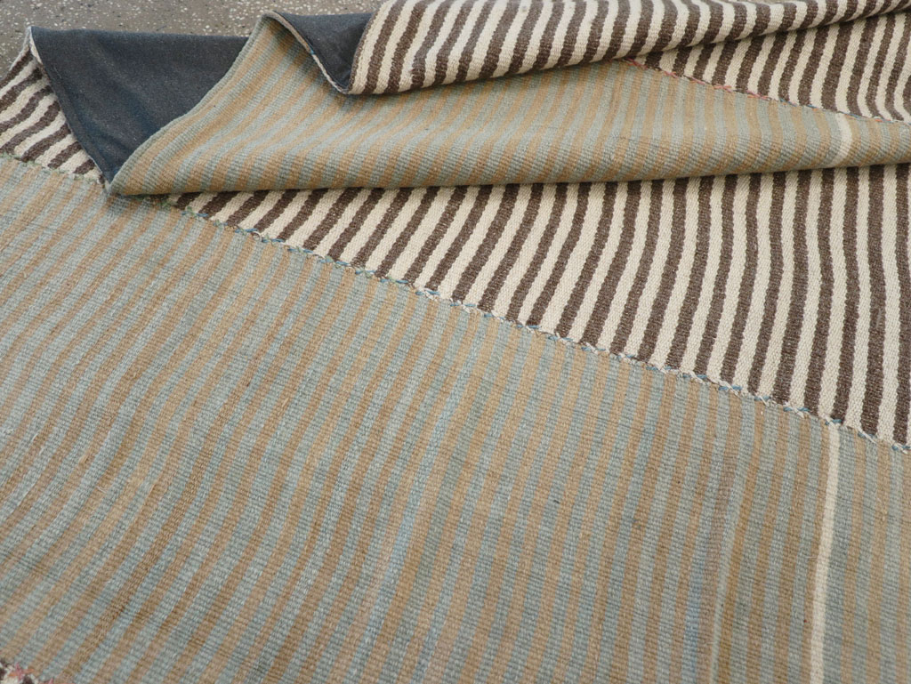 Modern Turkish Flatweave Kilim Room Size Carpet, No.30172 - Gss