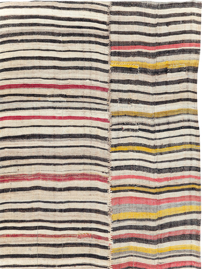 Vintage Persian Flatweave Kilim Accent Rug, No.30174 - Gss