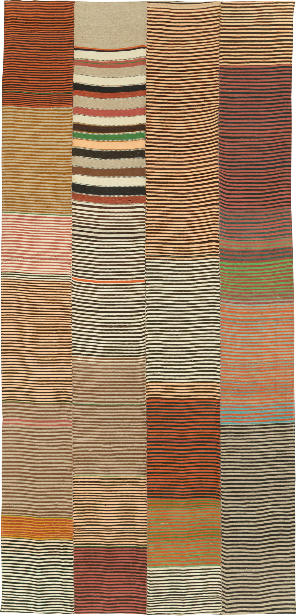 Vintage Turkish Flatweave Kilim Gallery Carpet, No.30177 - Gss