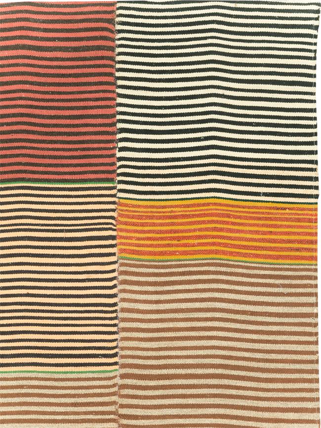 Vintage Turkish Flatweave Kilim Gallery Carpet, No.30177 - Gss