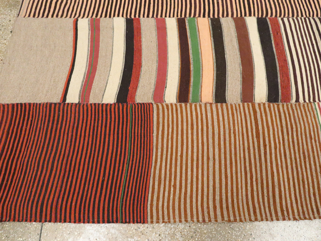 Vintage Turkish Flatweave Kilim Gallery Carpet, No.30177 - Gss