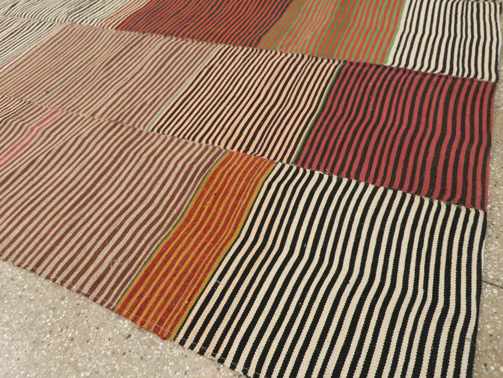 Vintage Turkish Flatweave Kilim Gallery Carpet, No.30177 - Gss