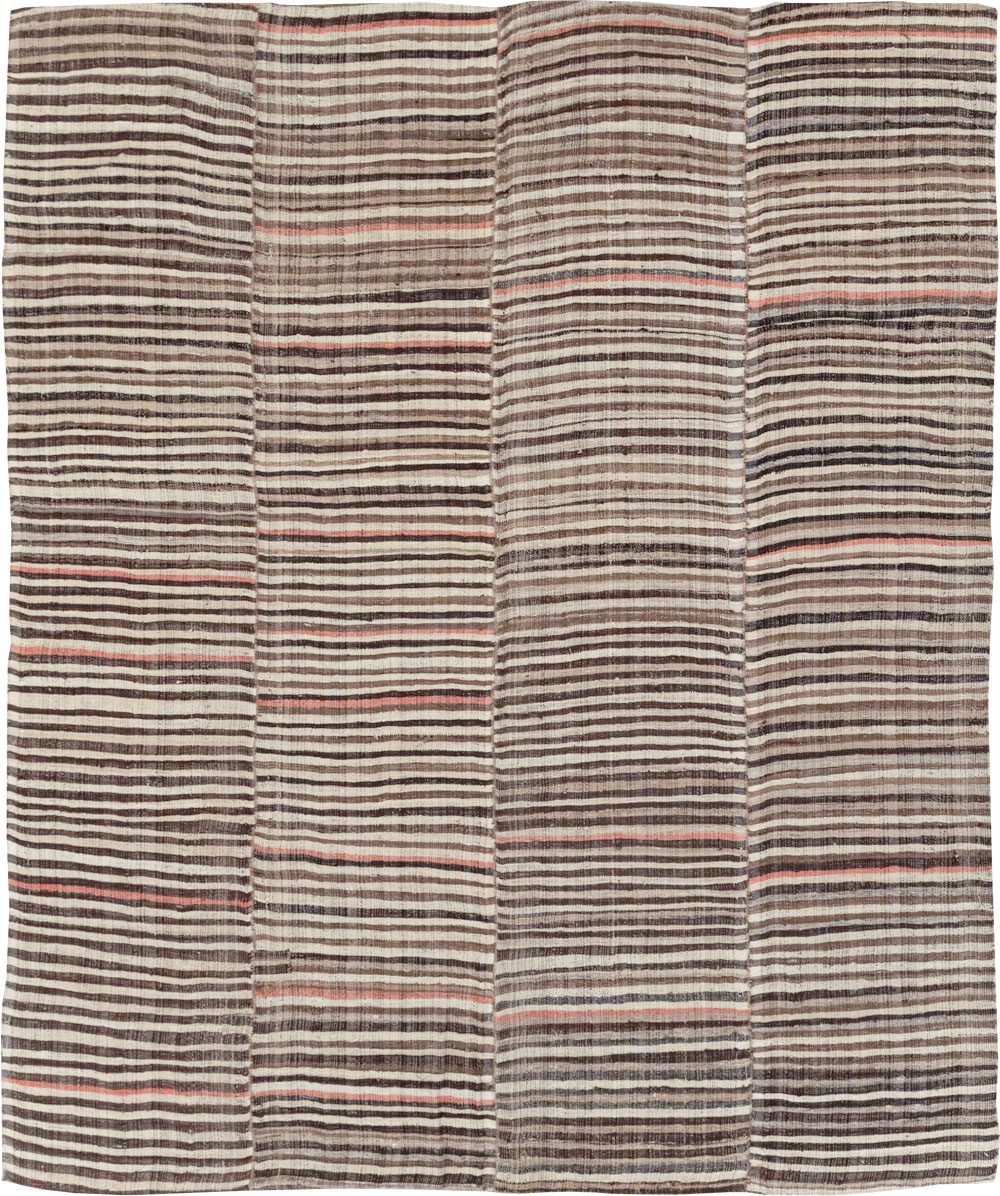 Vintage Persian Mazandaran Kilim Accent Carpet, No.30178 - Gss