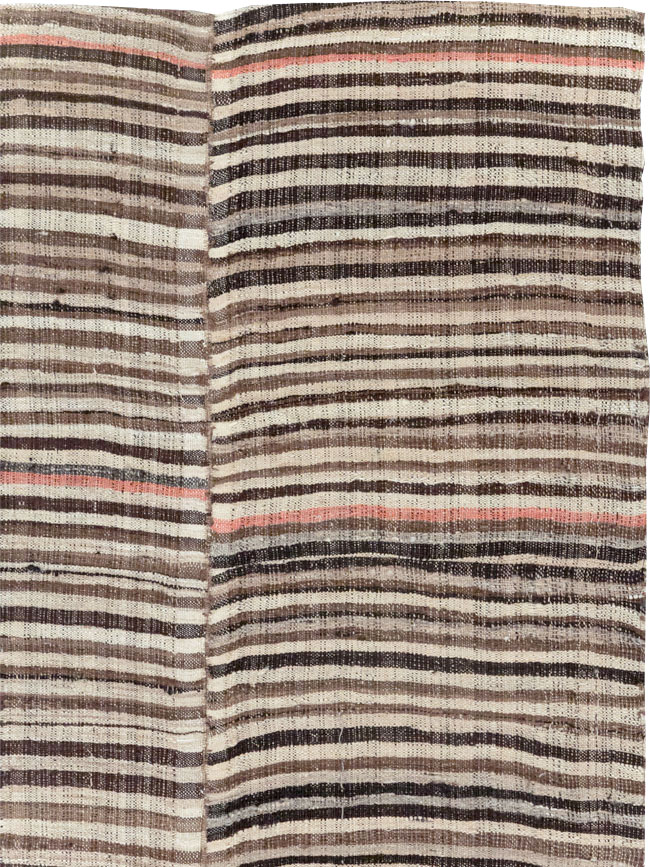 Vintage Persian Mazandaran Kilim Accent Carpet, No.30178 - Gss