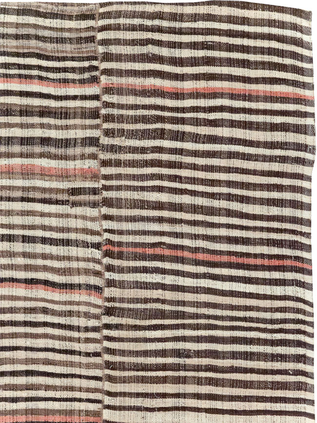 Vintage Persian Mazandaran Kilim Accent Carpet, No.30178 - Gss