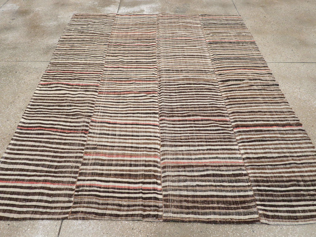 Vintage Persian Mazandaran Kilim Accent Carpet, No.30178 - Gss