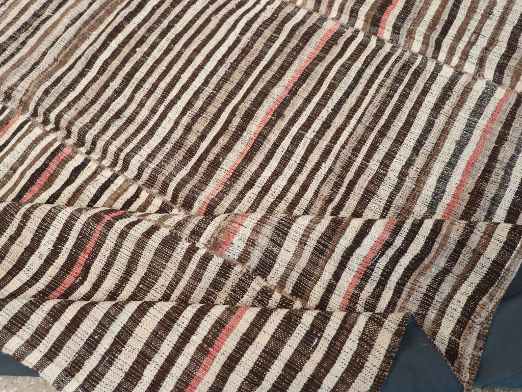 Vintage Persian Mazandaran Kilim Accent Carpet, No.30178 - Gss