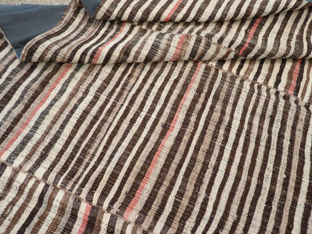 Vintage Persian Mazandaran Kilim Accent Carpet, No.30178 - Gss