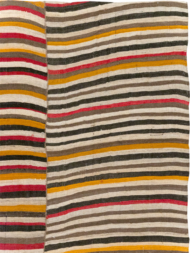 Vintage Persian Flatweave Kilim Accent Carpet, No.30179 - Gss