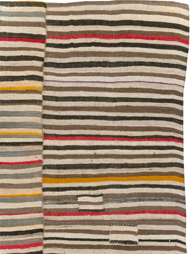 Vintage Persian Flatweave Kilim Accent Carpet, No.30179 - Gss