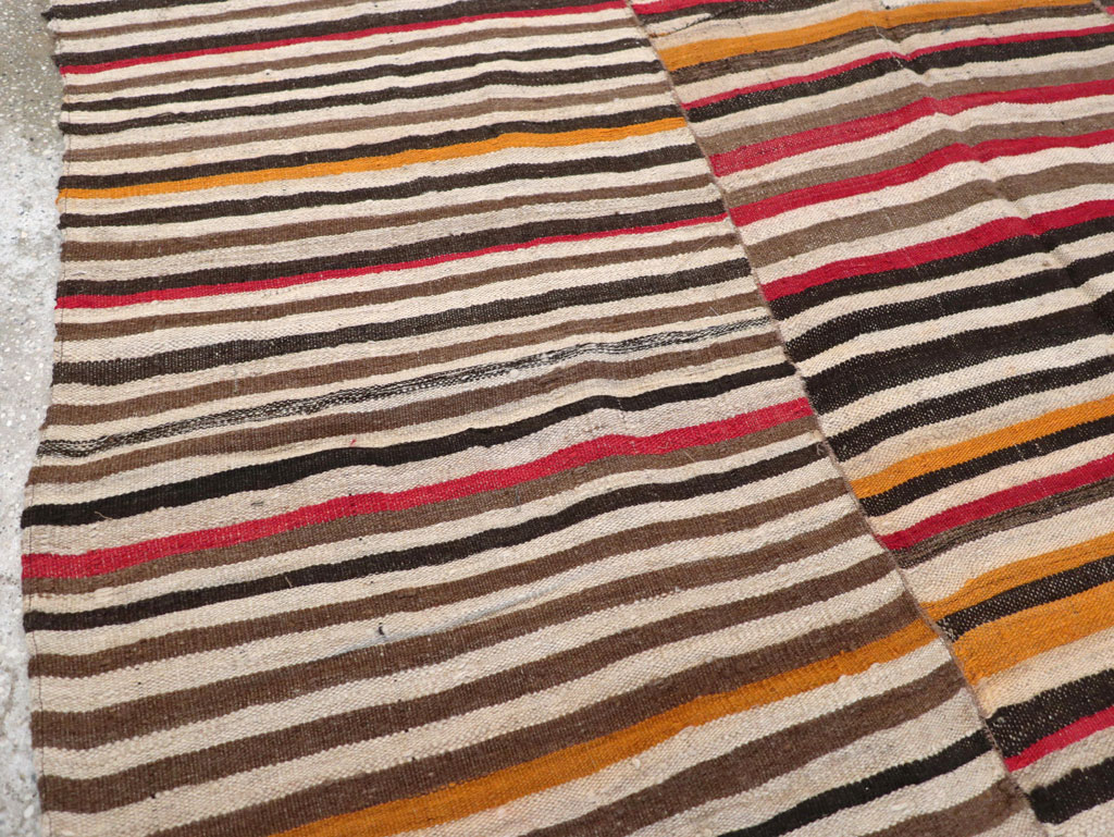 Vintage Persian Flatweave Kilim Accent Carpet, No.30179 - Gss