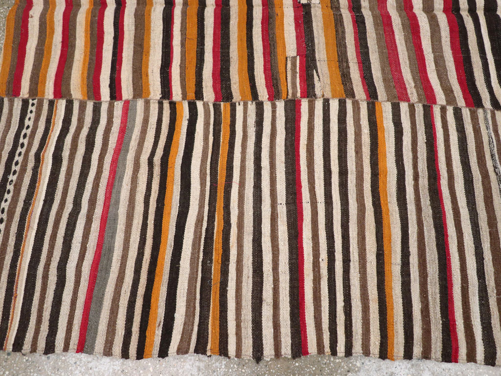 Vintage Persian Flatweave Kilim Accent Carpet, No.30179 - Gss