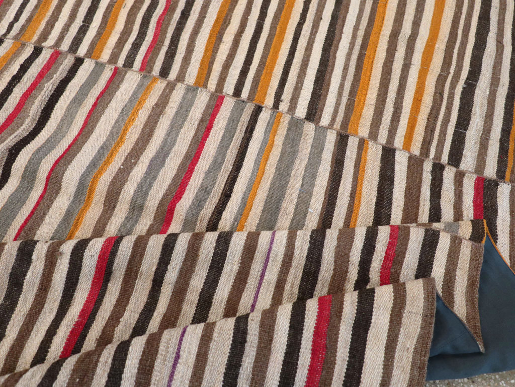 Vintage Persian Flatweave Kilim Accent Carpet, No.30179 - Gss