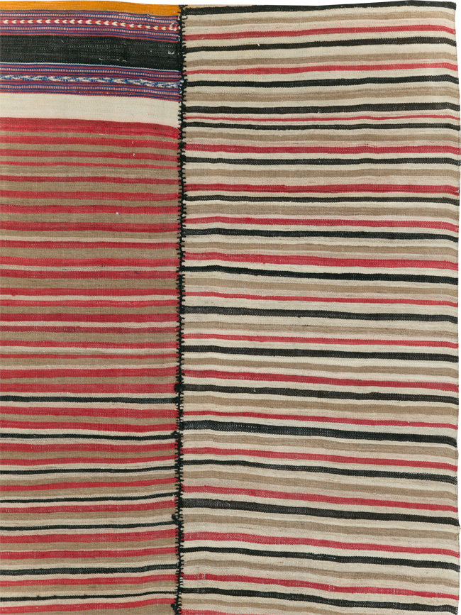 Vintage Mid-Century Persian Flatweave, No.30180 - Gss