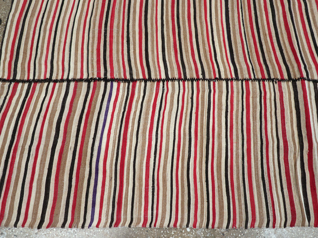 Vintage Mid-Century Persian Flatweave, No.30180 - Gss