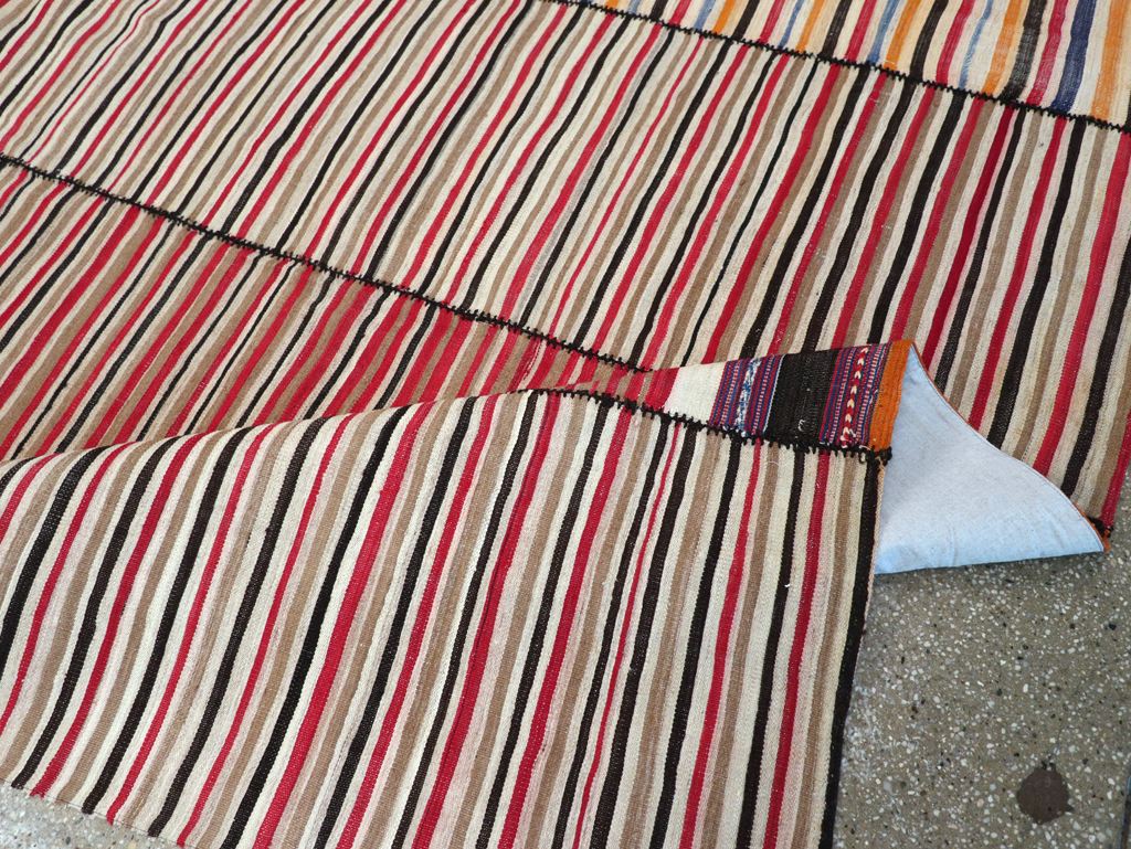 Vintage Mid-Century Persian Flatweave, No.30180 - Gss