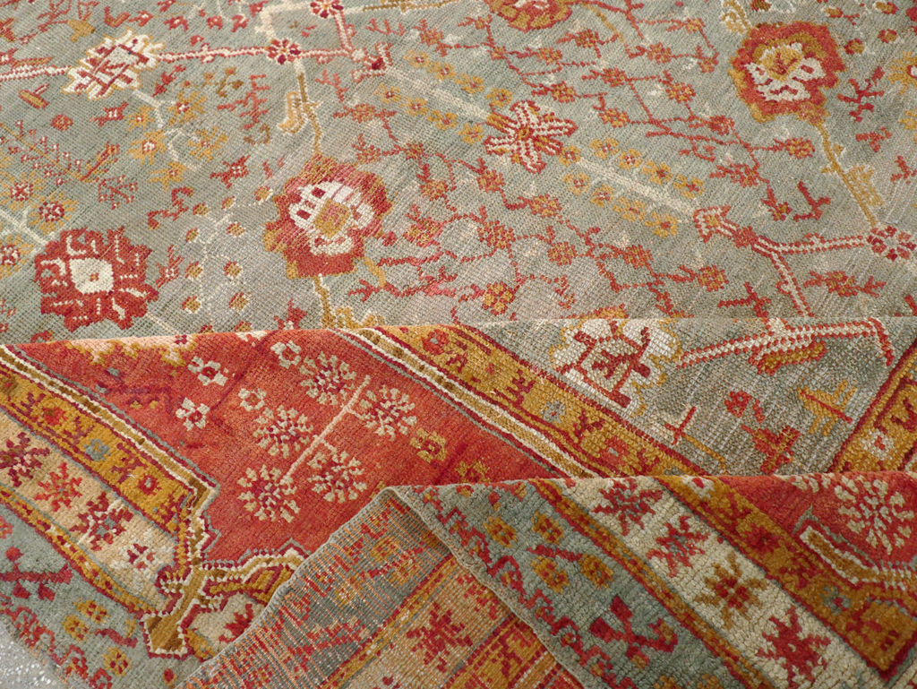 Antique Turkish Oushak Room Size Carpet, No.30183 - Gss