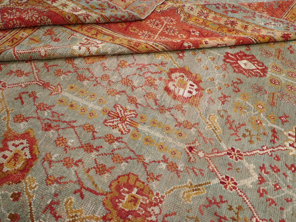 Antique Turkish Oushak Room Size Carpet, No.30183 - Gss