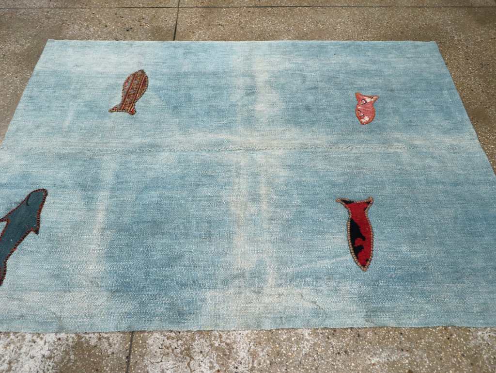 Vintage Pictorial Kilim, No.30193 - Gss