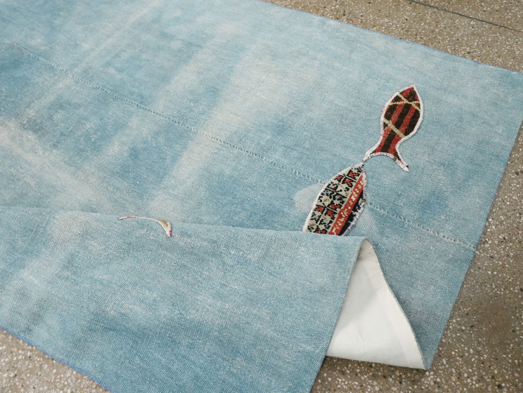 Modern Turkish Flatweave Accent Rug, No.30194 - Gss