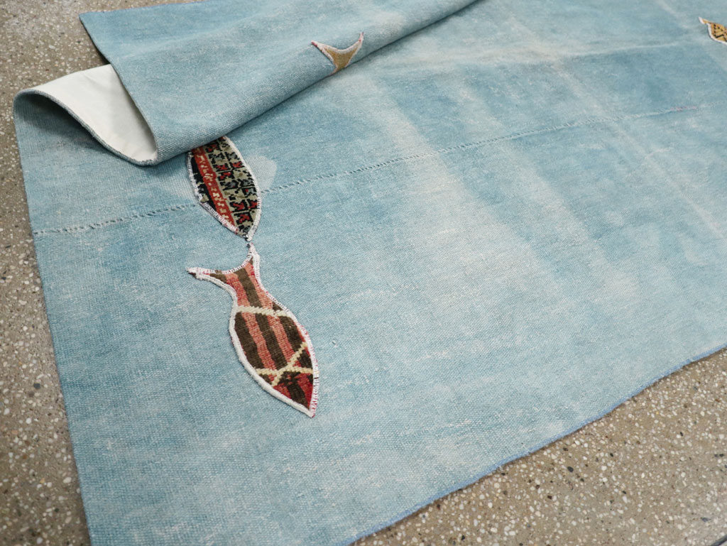 Modern Turkish Flatweave Accent Rug, No.30194 - Gss