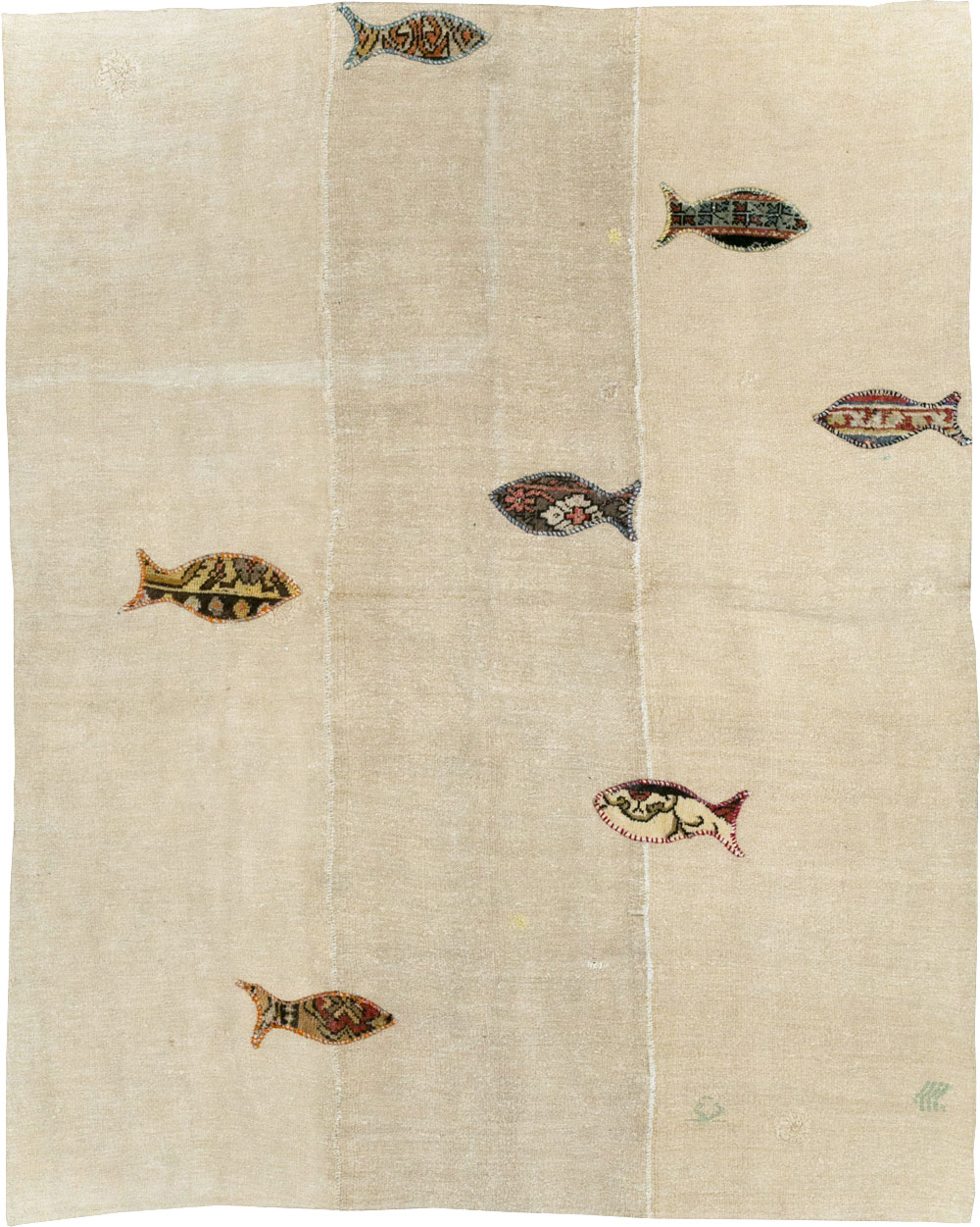 Modern Turkish Flatweave Accent Rug, No.30196 - Gss