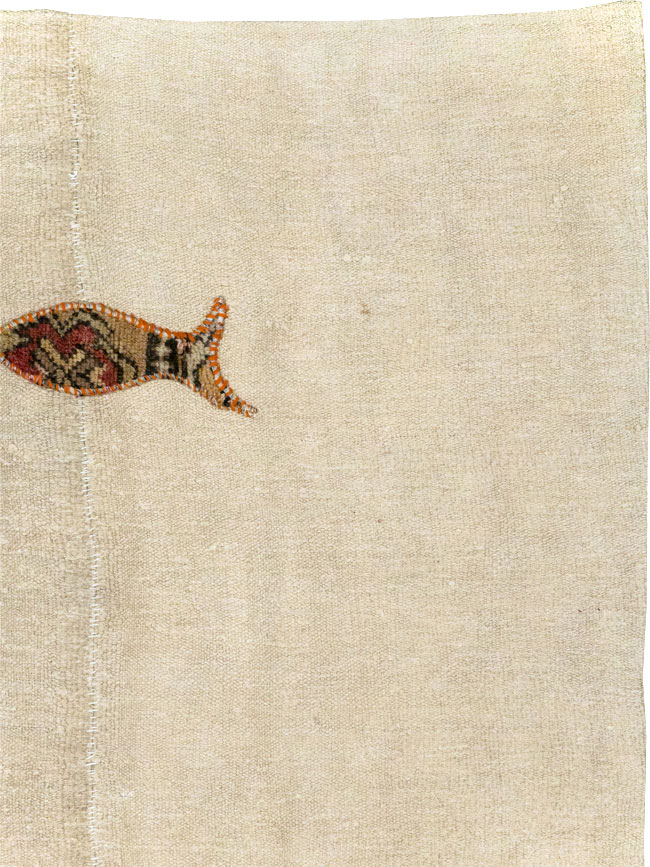 Modern Turkish Flatweave Accent Rug, No.30196 - Gss